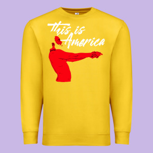 This Is America Meme Premium Sweatshirt Designed By Linhvisuals