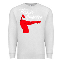 Oatmeal Heather this is america meme Premium Sweatshirt - linhVisuals