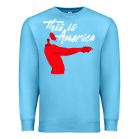 Ocean Blue this is america meme Premium Sweatshirt - linhVisuals