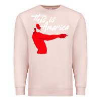Pale Pink this is america meme Premium Sweatshirt - linhVisuals