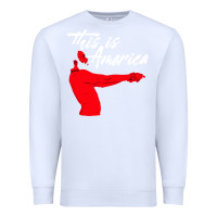 White this is america meme Premium Sweatshirt - linhVisuals