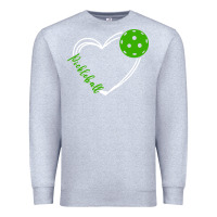 Heather Grey love pickleball women Premium Sweatshirt - linhVisuals