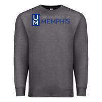 Charcoal Heather University Of Memphis Wordmark Premium Sweatshirt - linhVisuals