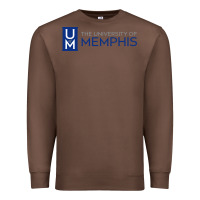 Chestnut University Of Memphis Wordmark Premium Sweatshirt - linhVisuals