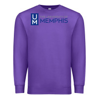 Purple University Of Memphis Wordmark Premium Sweatshirt - linhVisuals