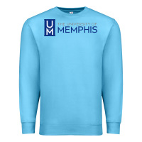 Ocean Blue University Of Memphis Wordmark Premium Sweatshirt - linhVisuals