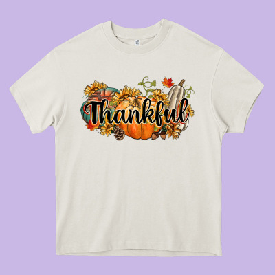 Thankful Heavy Core Tee Designed By Cowgirlartshop