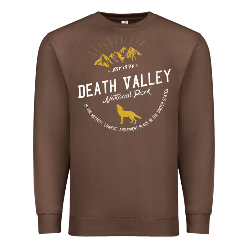Death Valley National Park Hiker Hiking Nevada Cool Premium Sweatshirt by linhVisuals | Teevron