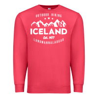 Cardinal iceland hiking landmannalaugar est 1477 Premium Sweatshirt - linhVisuals
