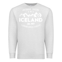 Oatmeal Heather iceland hiking landmannalaugar est 1477 Premium Sweatshirt - linhVisuals