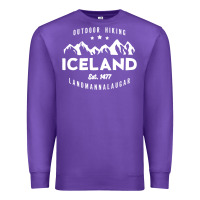 Purple iceland hiking landmannalaugar est 1477 Premium Sweatshirt - linhVisuals