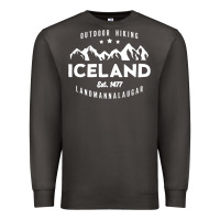 Smoke iceland hiking landmannalaugar est 1477 Premium Sweatshirt - linhVisuals