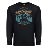 Black mount rainier national park washington usa vacation hiking Premium Sweatshirt - linhVisuals