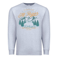 Heather Grey mount rainier national park washington usa vacation hiking Premium Sweatshirt - linhVisuals