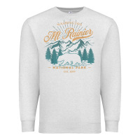 Oatmeal Heather mount rainier national park washington usa vacation hiking Premium Sweatshirt - linhVisuals