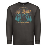 Smoke mount rainier national park washington usa vacation hiking Premium Sweatshirt - linhVisuals