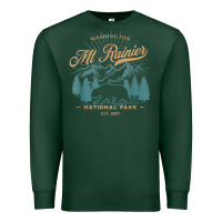 Sports Green mount rainier national park washington usa vacation hiking Premium Sweatshirt - linhVisuals