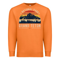 Carrot national park grand teton vintage retro hiking Premium Sweatshirt - linhVisuals