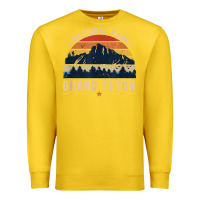 Lemon national park grand teton vintage retro hiking Premium Sweatshirt - linhVisuals