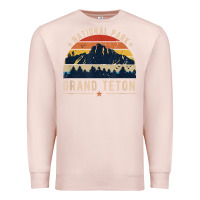 Pale Pink national park grand teton vintage retro hiking Premium Sweatshirt - linhVisuals