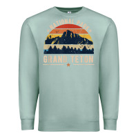 Seafoam national park grand teton vintage retro hiking Premium Sweatshirt - linhVisuals