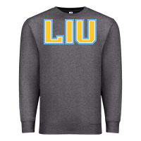 Charcoal Heather Liu Gold Wordmark Premium Sweatshirt - linhVisuals