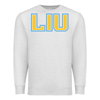 Oatmeal Heather Liu Gold Wordmark Premium Sweatshirt - linhVisuals