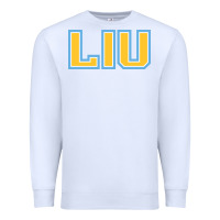 White Liu Gold Wordmark Premium Sweatshirt - linhVisuals