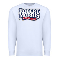 White Robert Morris Colonials Wordmark Premium Sweatshirt - linhVisuals
