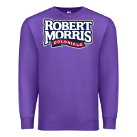 Purple Robert Morris Colonials Wordmark Premium Sweatshirt - linhVisuals