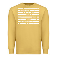Antique Gold Everything is fine trust your government Premium Sweatshirt - linhVisuals