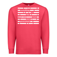 Cardinal Everything is fine trust your government Premium Sweatshirt - linhVisuals