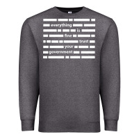 Charcoal Heather Everything is fine trust your government Premium Sweatshirt - linhVisuals