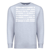 Heather Grey Everything is fine trust your government Premium Sweatshirt - linhVisuals
