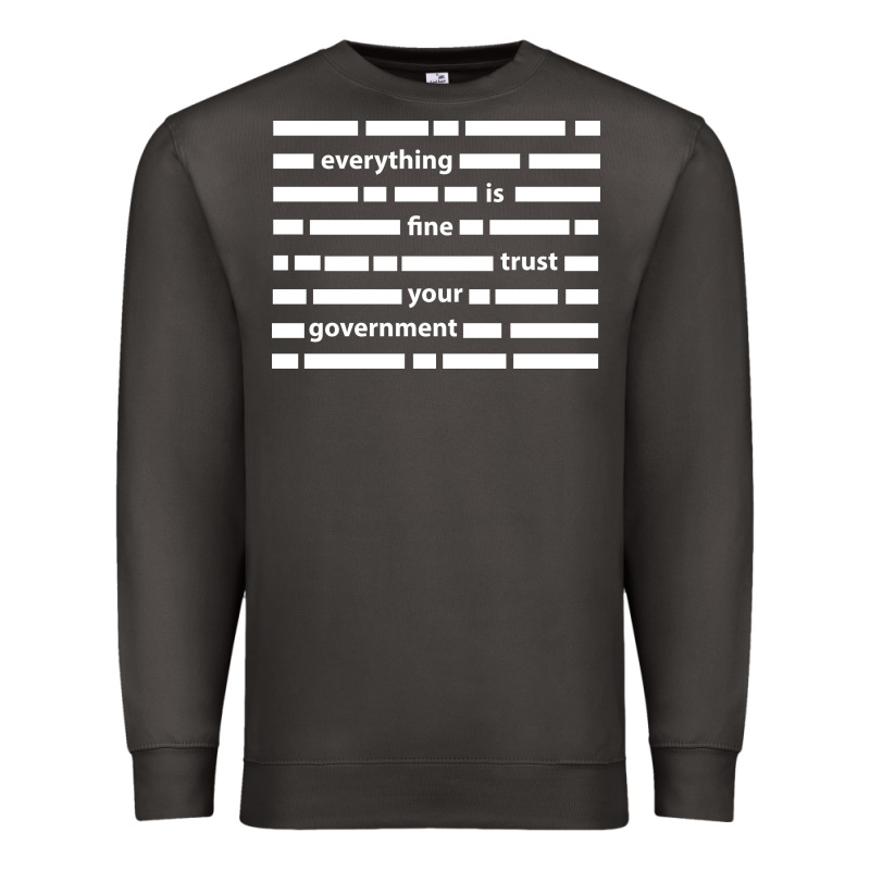 Everything Is Fine Trust Your Government Premium Sweatshirt by linhVisuals | Teevron
