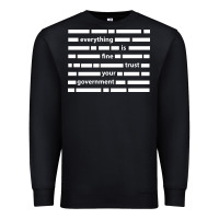 Black Everything is fine trust your government Premium Sweatshirt - linhVisuals