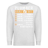 Oatmeal Heather funny plumber gifts   plumber hourly rate hoodie Premium Sweatshirt - linhVisuals