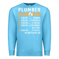 Ocean Blue funny plumber gifts   plumber hourly rate hoodie Premium Sweatshirt - linhVisuals