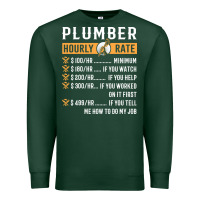 Funny Plumber Gifts   Plumber Hourly Rate Hoodie Premium Sweatshirt | Teevron