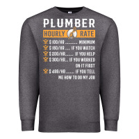 Charcoal Heather funny plumber gifts   plumber hourly rate hoodie Premium Sweatshirt - linhVisuals