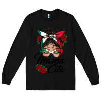 Black mexican mamacita messy bun Long Sleeve Tee - BundleAndBundleShop