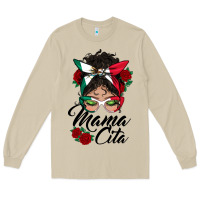 Mushroom mexican mamacita messy bun Long Sleeve Tee - BundleAndBundleShop