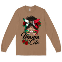Toasted Coconut mexican mamacita messy bun Long Sleeve Tee - BundleAndBundleShop