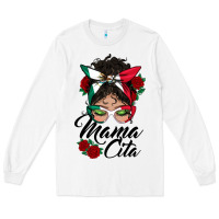 White mexican mamacita messy bun Long Sleeve Tee - BundleAndBundleShop