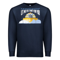 Navy funny snow plow driver shirt   gift for snowplow drivers t shirt Premium Sweatshirt - linhVisuals