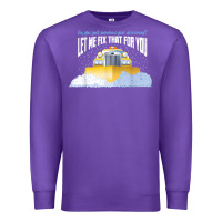 Purple funny snow plow driver shirt   gift for snowplow drivers t shirt Premium Sweatshirt - linhVisuals