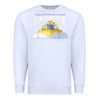 White funny snow plow driver shirt   gift for snowplow drivers t shirt Premium Sweatshirt - linhVisuals
