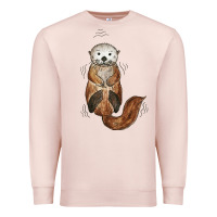 Pale Pink otter Premium Sweatshirt - linhVisuals