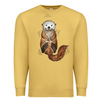 Antique Gold otter Premium Sweatshirt - linhVisuals