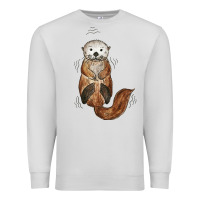 Dove Grey otter Premium Sweatshirt - linhVisuals